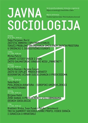 Javna sociologija – odgoda petog predavanja